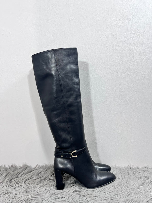 Bottes hautes à talons noirs Zara