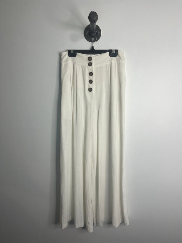 Pantalon large blanc Topshop