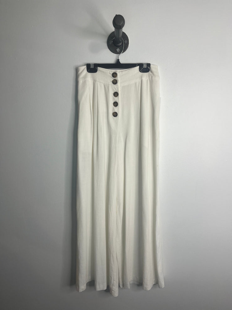 Pantalon large blanc Topshop