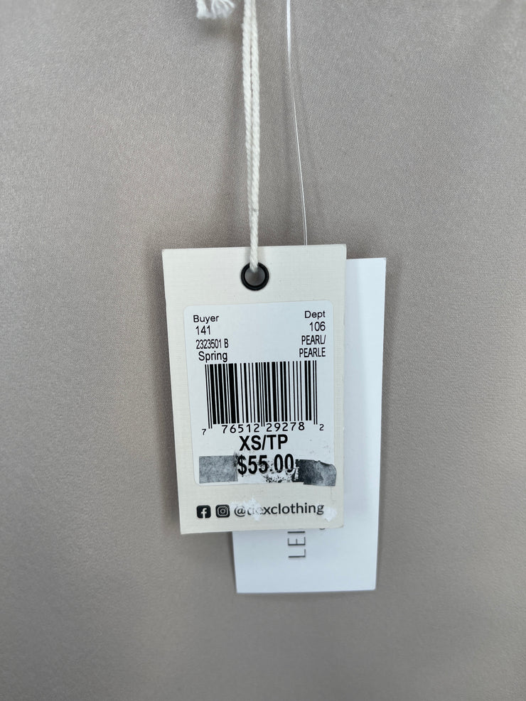 Dex Taupe Satin Sheer Tank