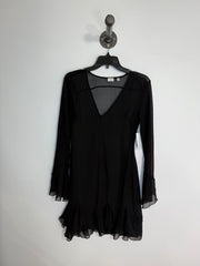 Wilfred Sheer Black Mini Dress