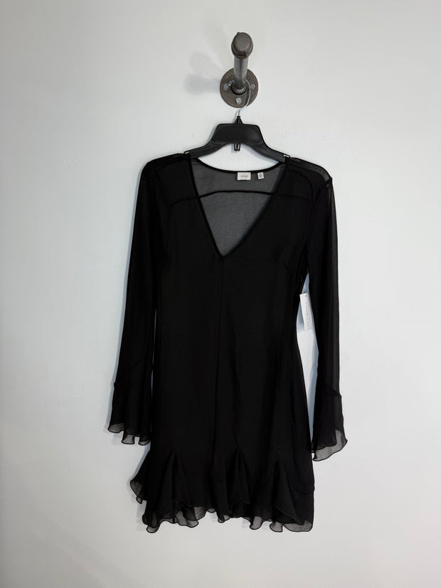 Wilfred Sheer Black Mini Dress