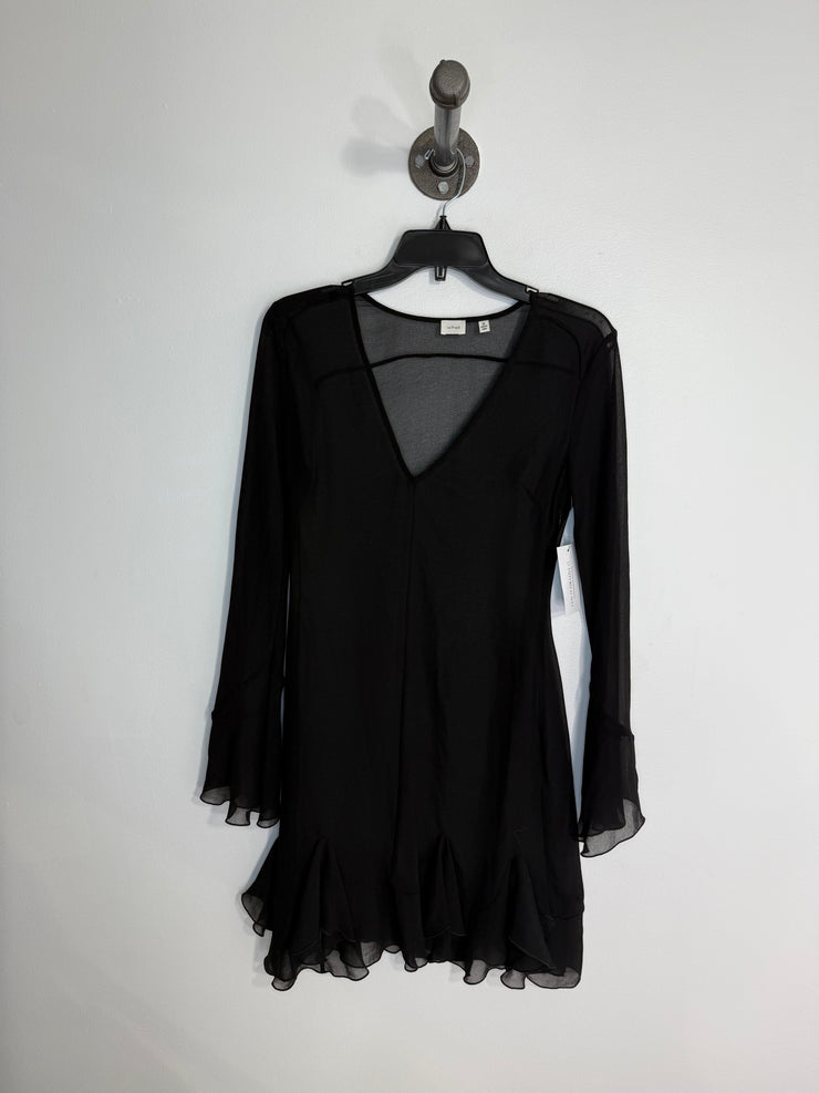 Wilfred Sheer Black Mini Dress