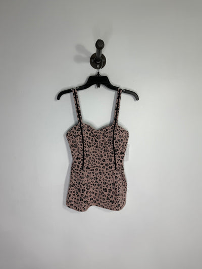 Guess Pnk/Blk Cheetah Top