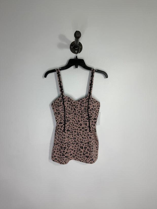 Guess Pnk/Blk Cheetah Top