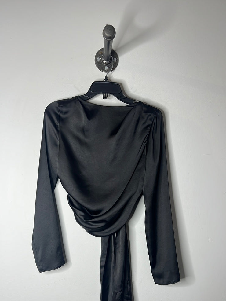 Zara Black Backless Blouse