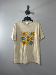 Canvas Cream Flower Graphc Tee