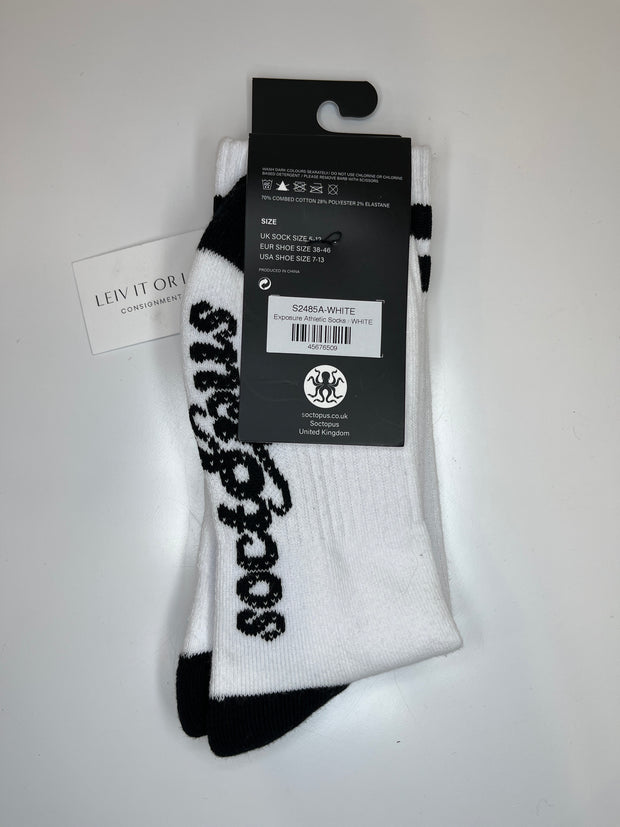 Soctopus White/Black Socks