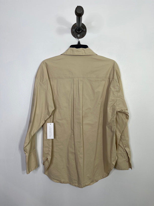 Dynamite Beige Button-Up