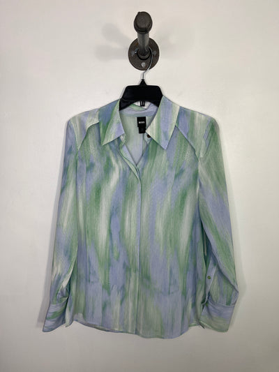 Boss Blue/Grn Lsv Button Up