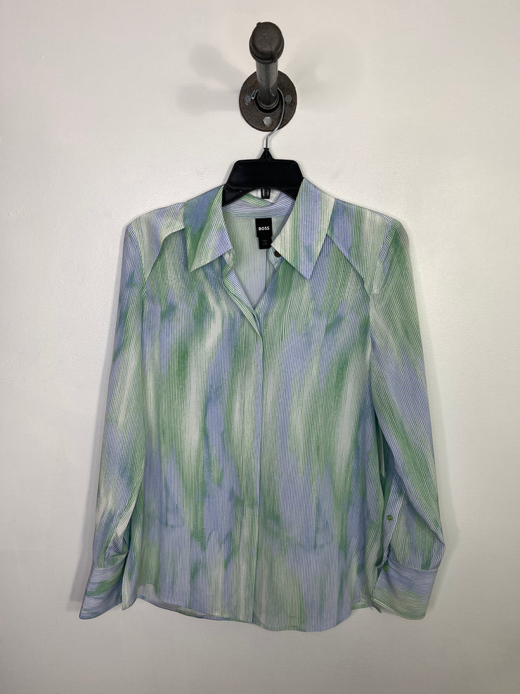 Boss Blue/Grn Lsv Button Up