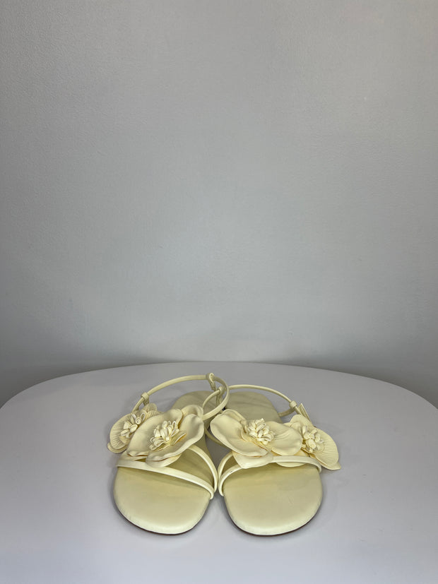 H&M Butter Yllw Flower Sandals