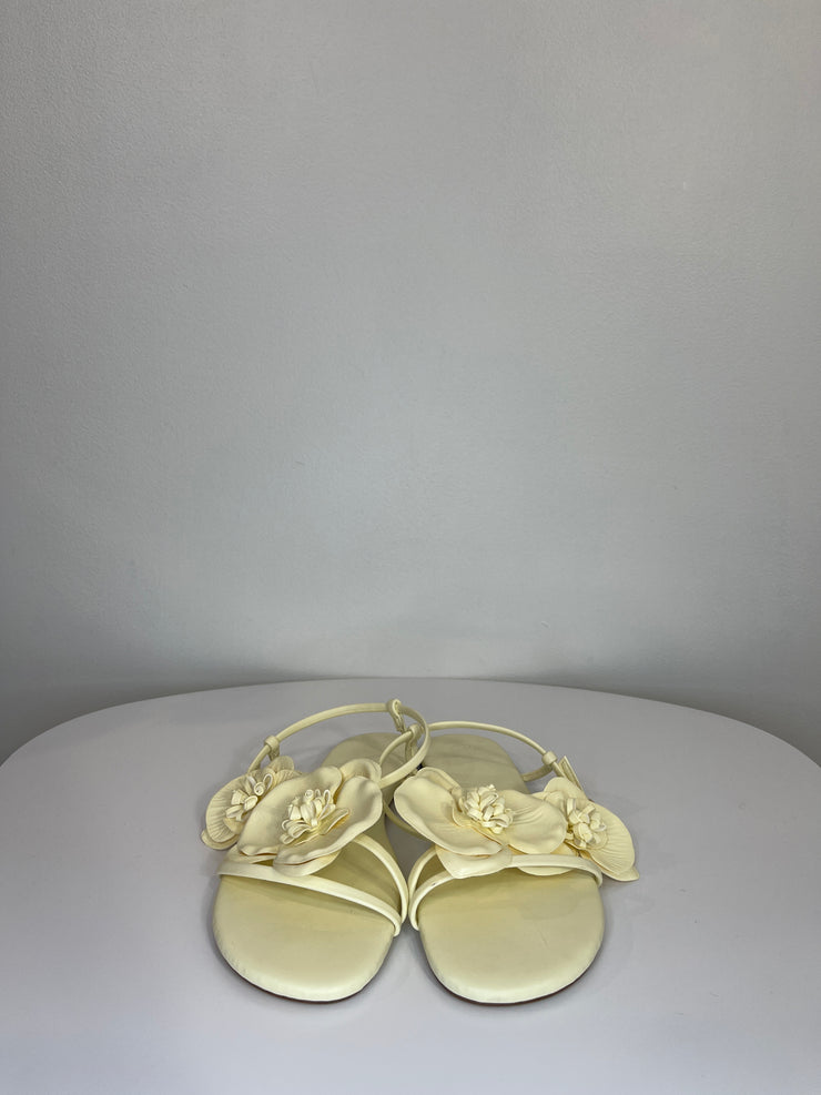 H&M Butter Yllw Flower Sandals