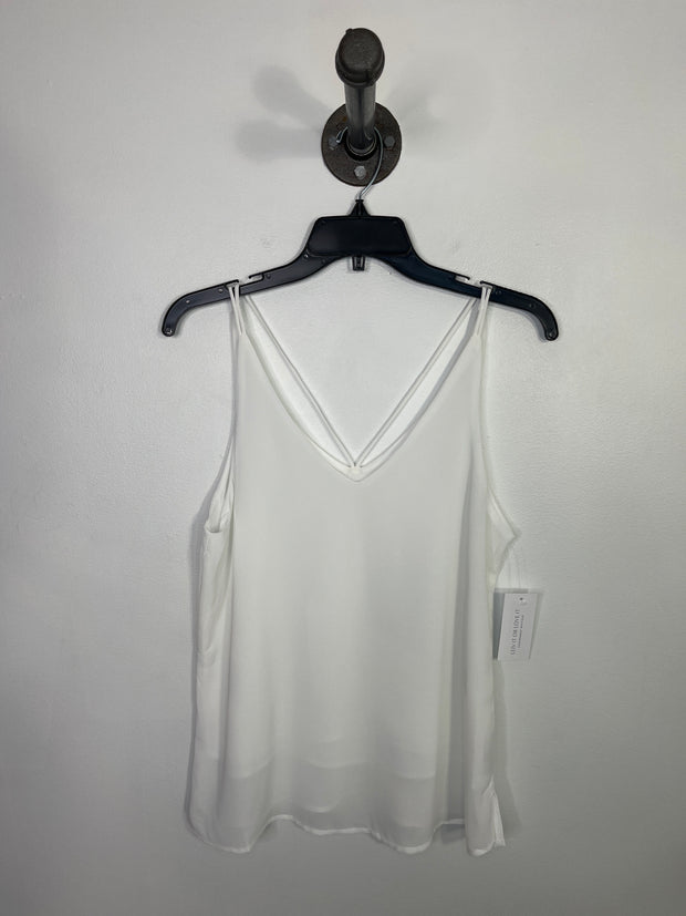 Golden Live White Flowy Tank