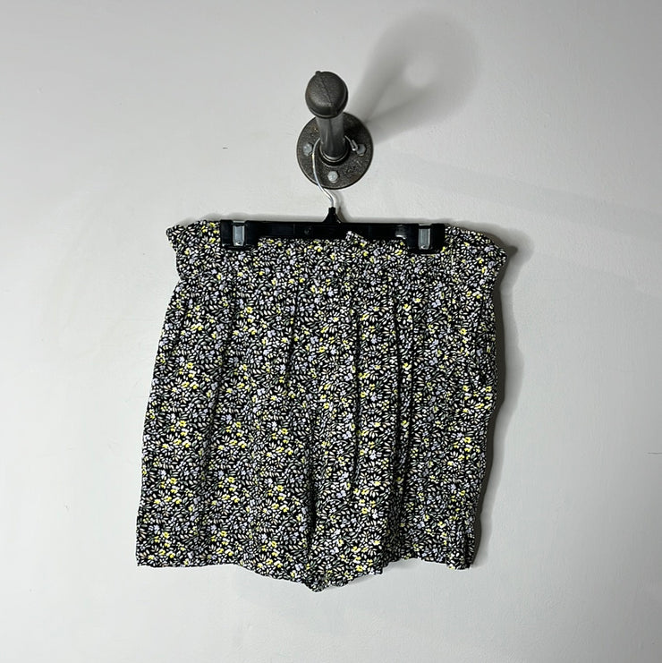 Design Lab Blk Floral Shorts