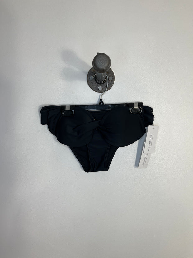 Conjunto de bikini sin tirantes negro A&amp;F