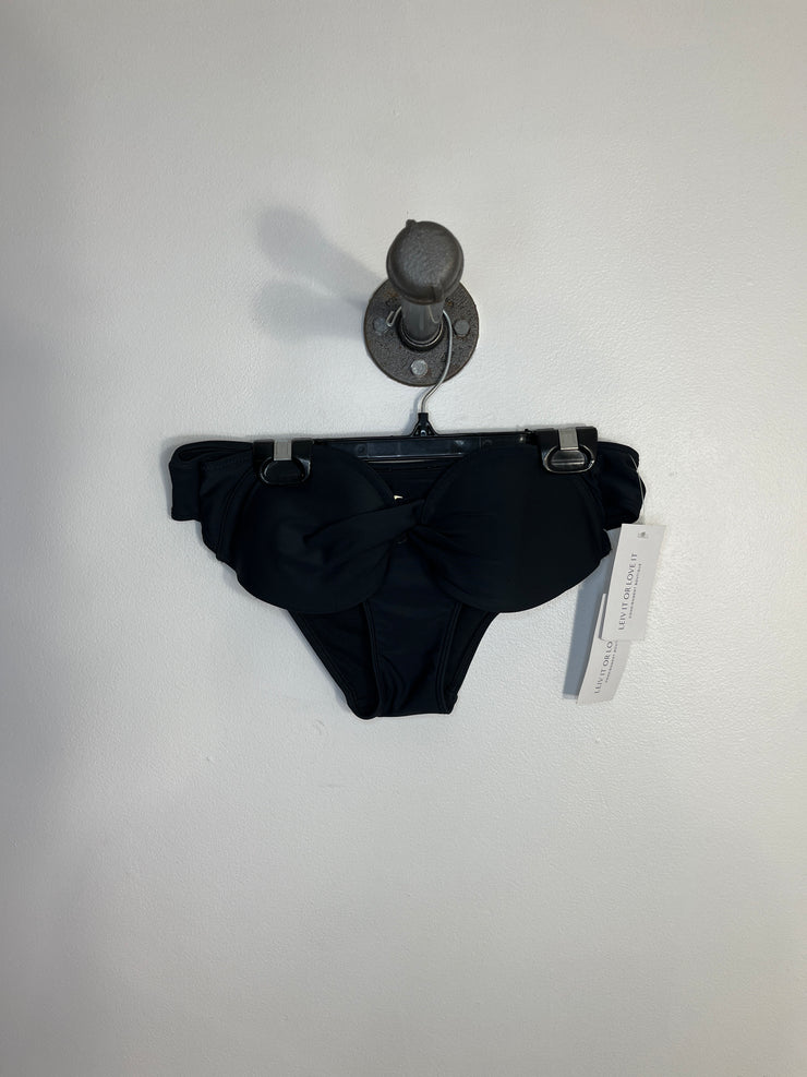 Conjunto de bikini sin tirantes negro A&amp;F