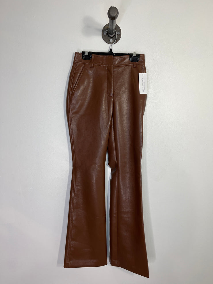 Babaton Brown Leather Pants