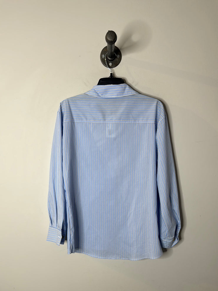 Zara Blue Stripe Button-Up