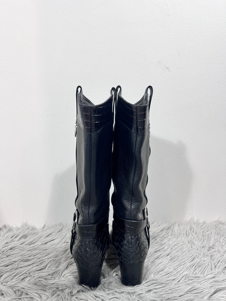 Brighton Black Cowboy Boots