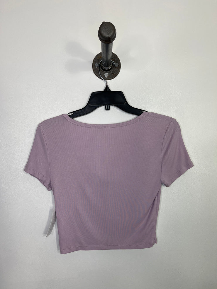 Sunday Best Purp Crop Baby Tee