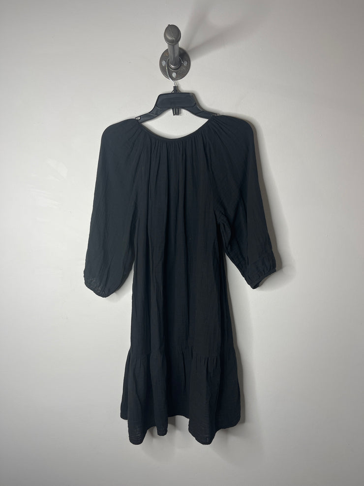 Gap Black Puff-Sleeve Dress