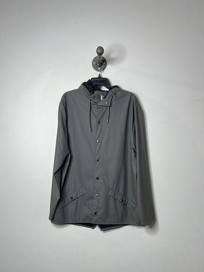 Rains Grey Long Rain Jacket