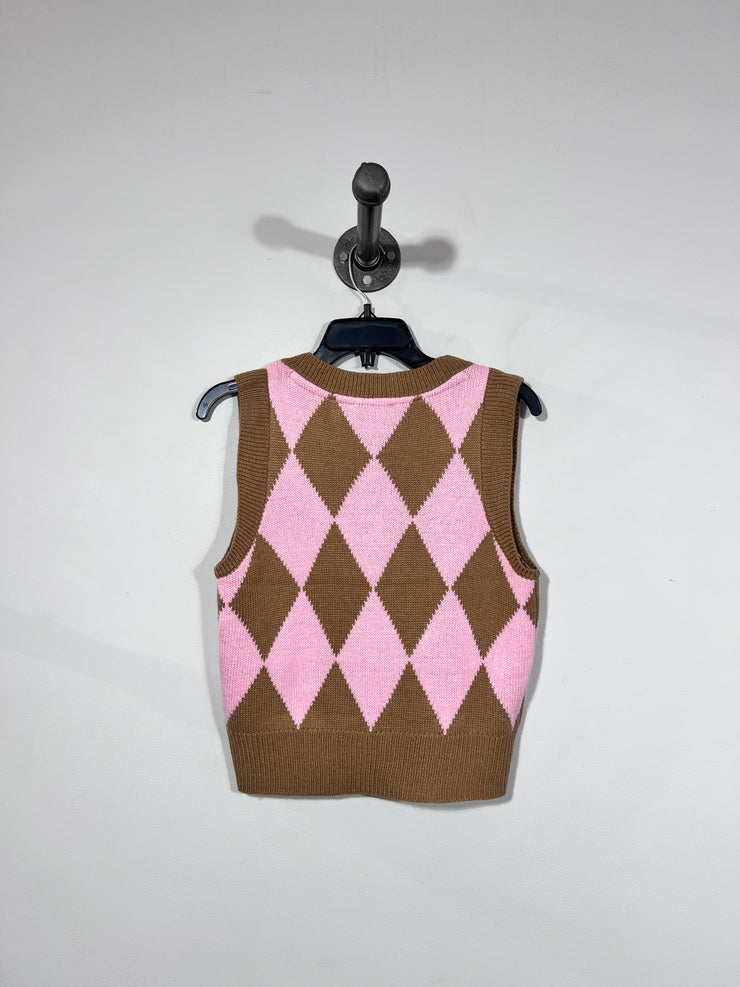 Gilet Retrod Brn/Pnk Argyle