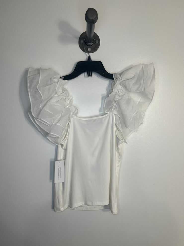 Endless R. Wht Puff Slv Tank