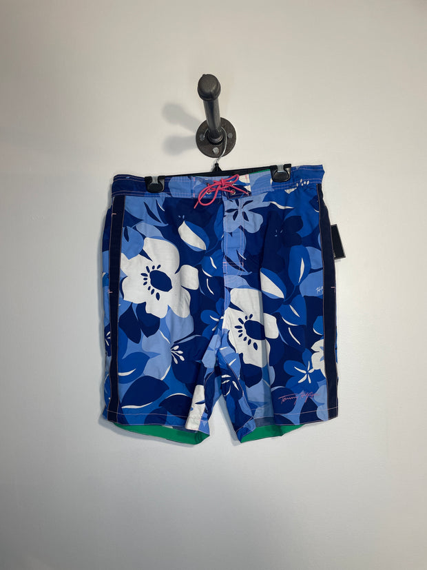 Short de bain Tommy H. Blu à motif floral