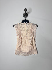 Black Tape Pink Lace Top