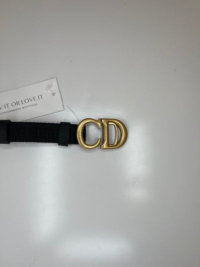 Christian Dior Black/Gold Belt