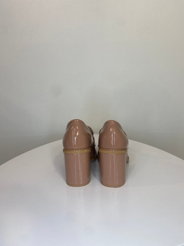 Fioni Mauve Heel Loafers