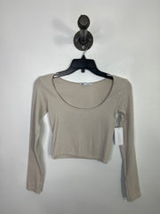 Zara Beige Ribbed LngSlv