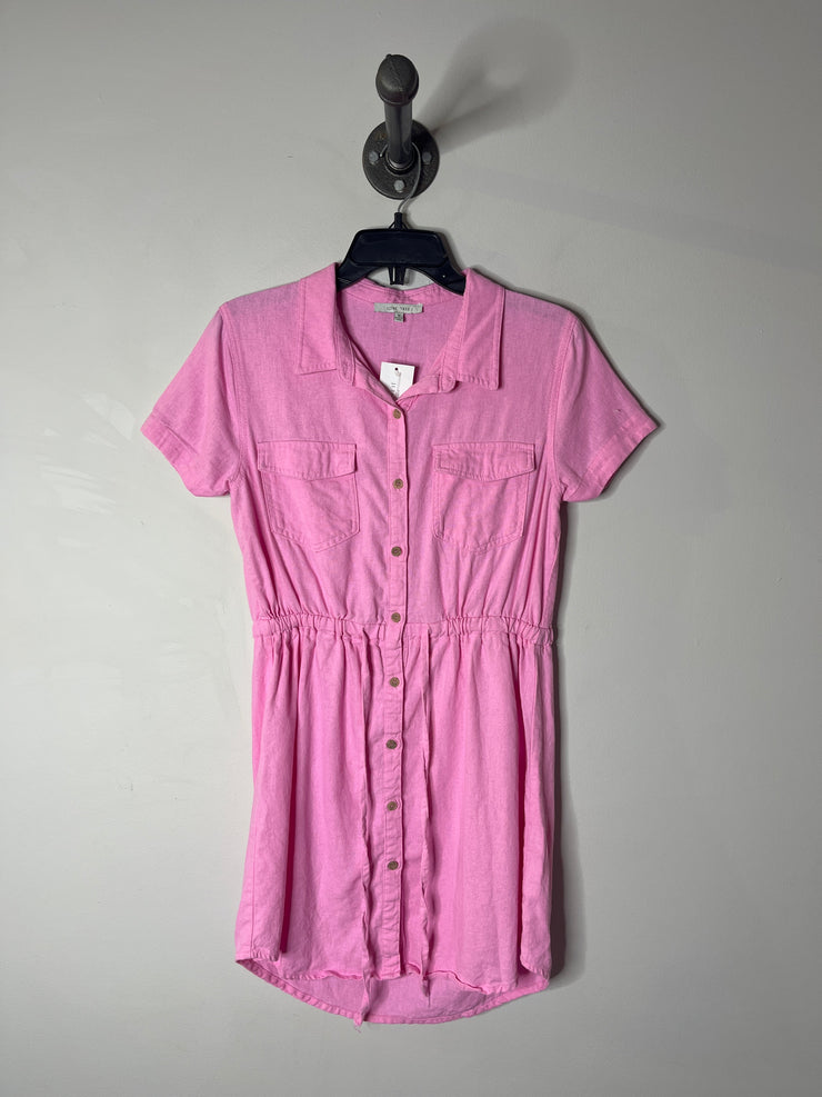 Love Tree Pink Button Up Dress