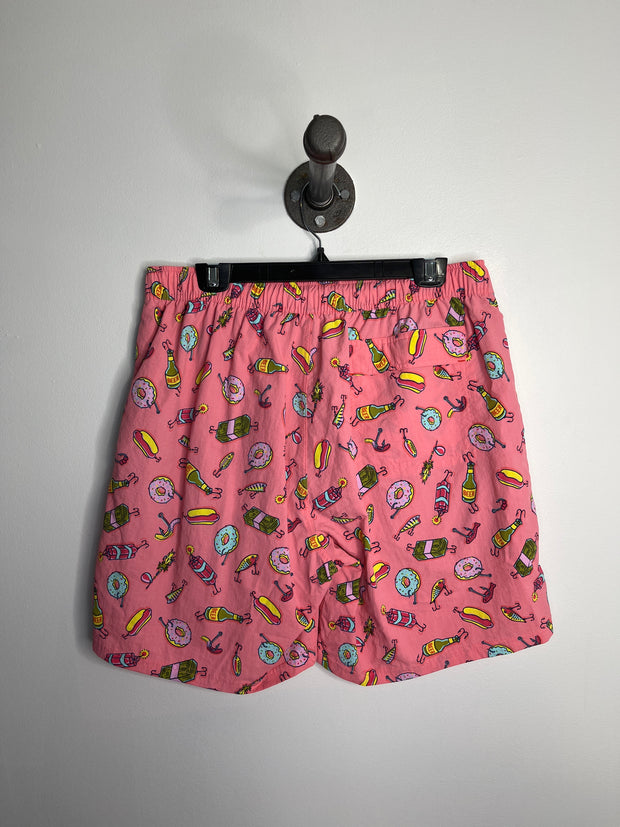 Saxx Pink Print Swim Shorts