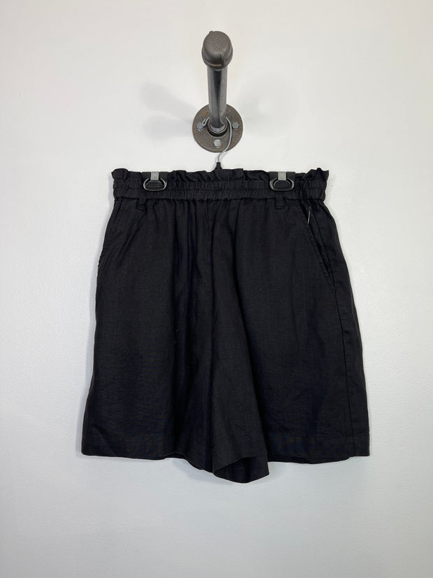 Part Two Black Linen Shorts