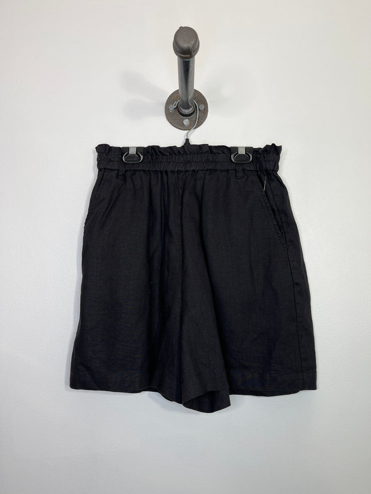 Part Two Black Linen Shorts