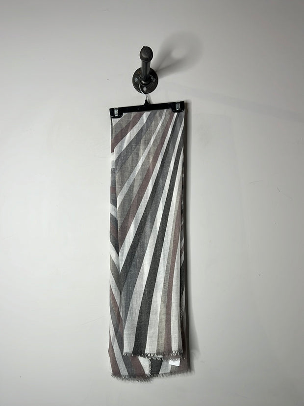 JC Sunny Grey Stripe Scarf