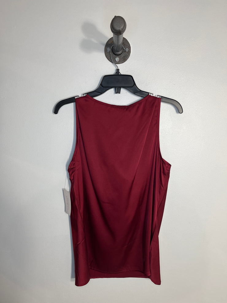 Chigant Red Satin Scoop Tank