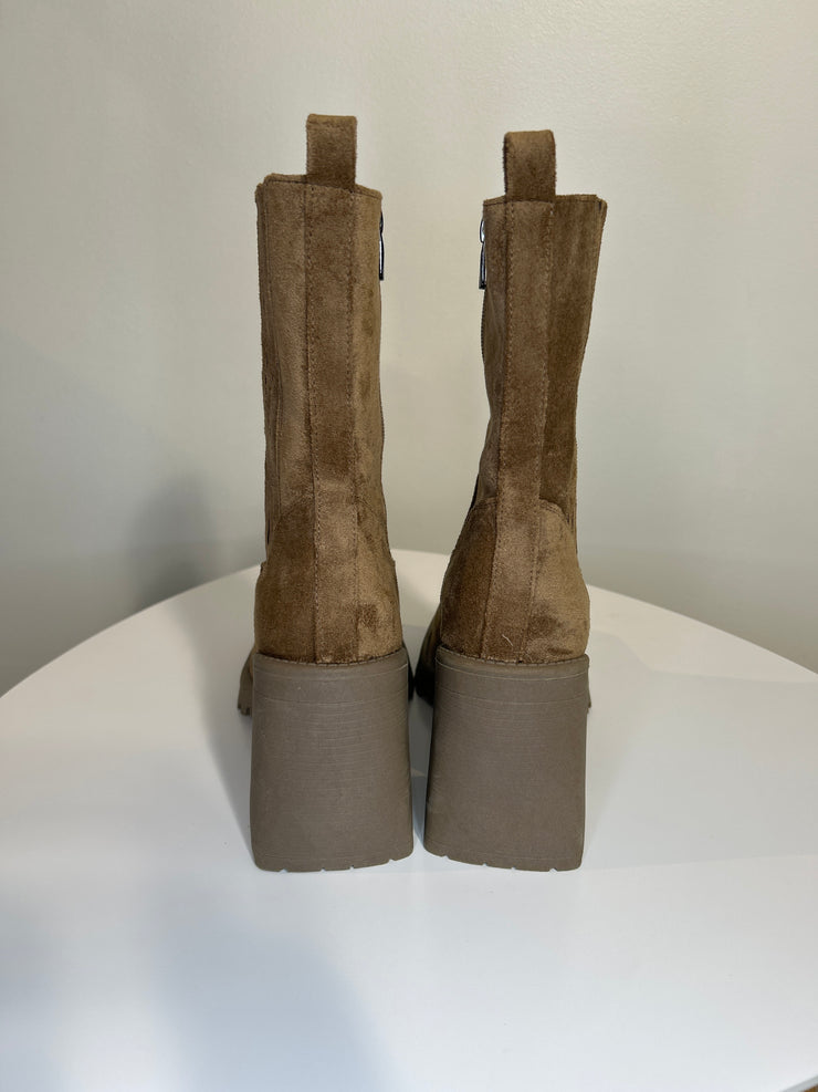 Steve.M Brn PlatformHeel Boots