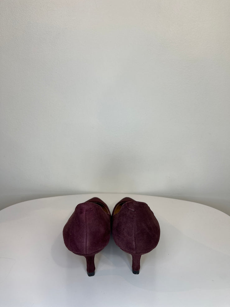 Le Chateau Maroon Kitten Heel