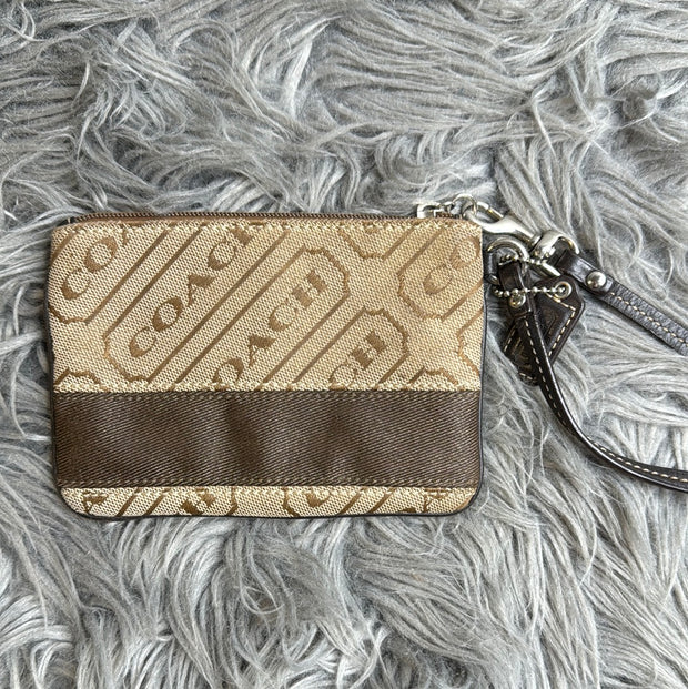 Coach Brown Wristlet