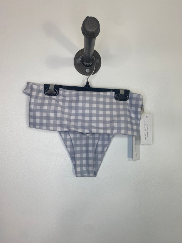 Zaful Gry/Wht Plaid Bikini