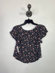 American E. Blk/Pnk Floral Top