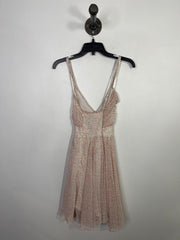 Guess Pnk Floral Ruffle Dress