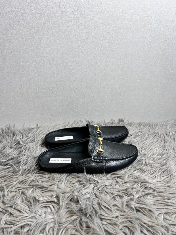 Saks Fift Ave Black Mules