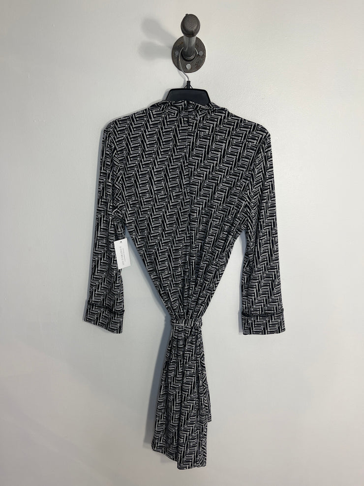 Le Chateau Wht Blk Tie Dress