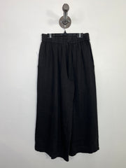 Naif Black Linen Wide-Leg Pant