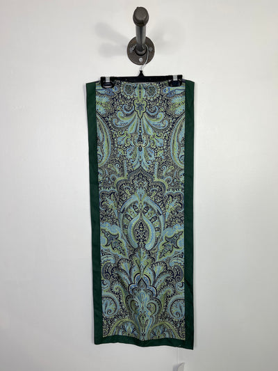 No Brand Grn/Bl Satin Scarf
